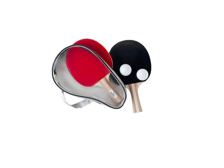 Engelhart tafeltennisset 3 ster – 2 houten bats 2 tafeltennisballen 40 mm – inclusief opbergtas met rits – ping pong – longfield
