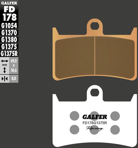 Galfer remblokken fd178 sintered brake pad fd178 g1375r