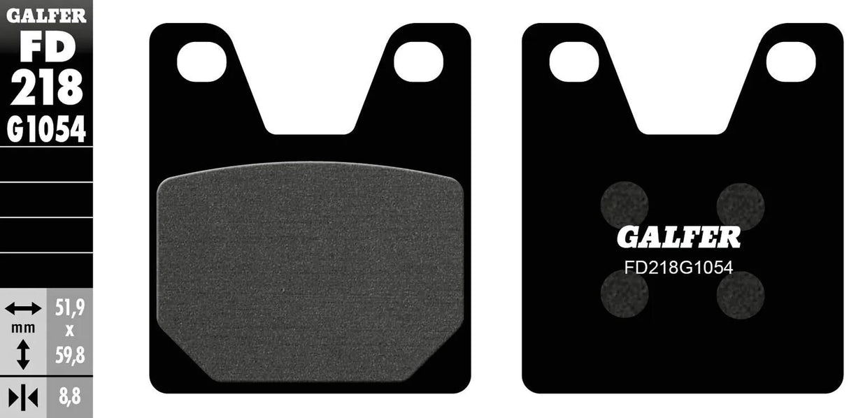 Galfer remblokken fd218 brake pad fd218 g1054 organic standard