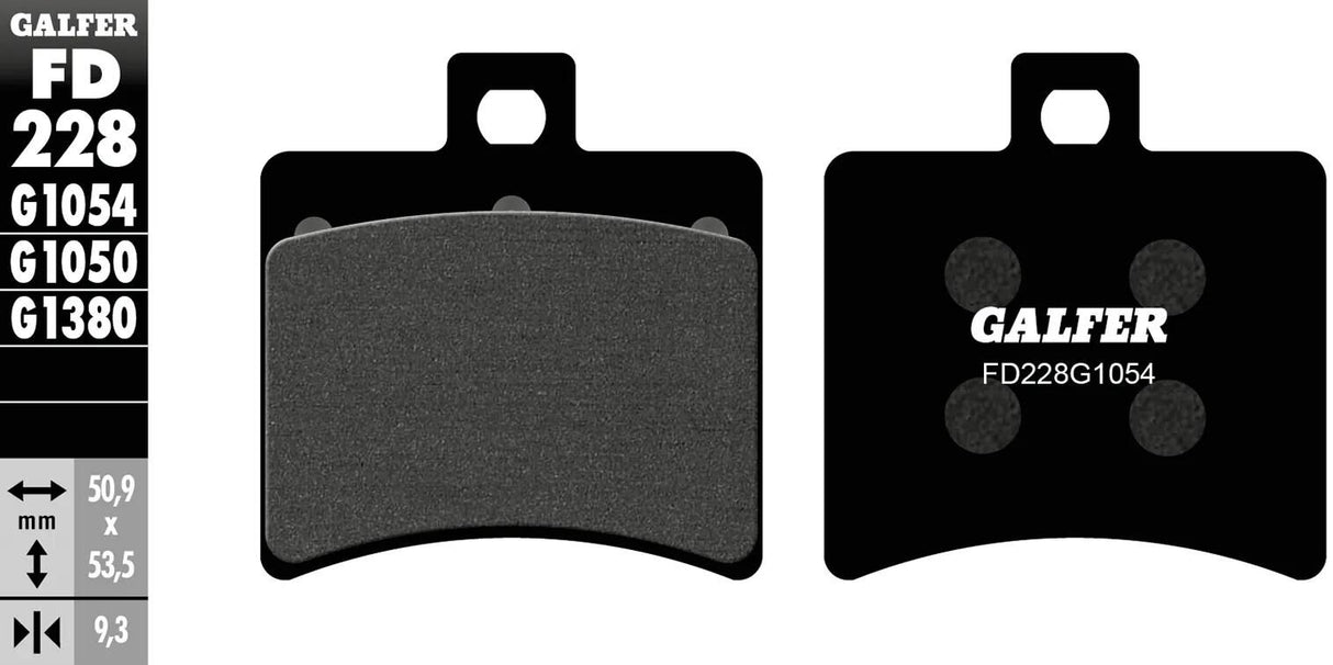 Galfer remblokken fd228 brake pad fd228 g1054 organic standard