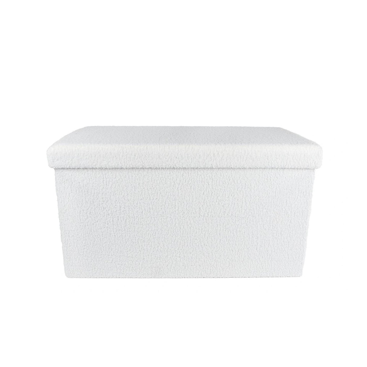 Opbergbank rinske inklapbaar creme hout bouclã© 70x38x38cm
