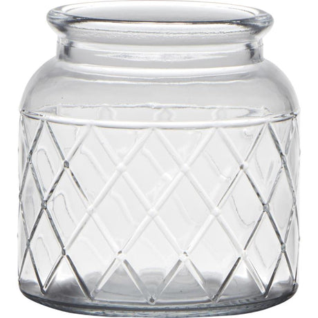 Hakbijl glass brussel vaas glas met motief ø10xh10,5cm