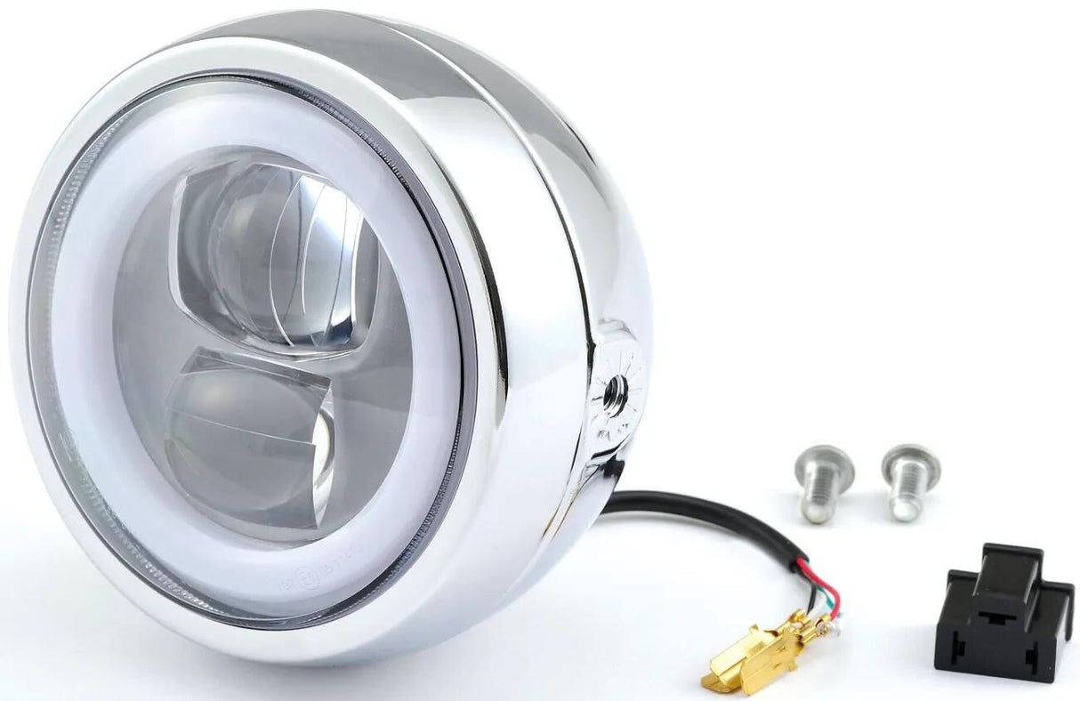 Daytona hoofdkoplamp led headlights led 12mm chr, lateral