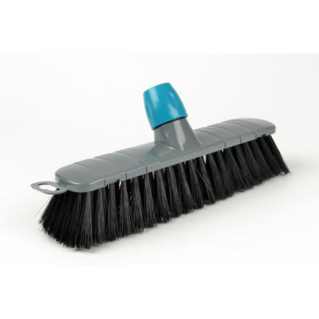 Linea kamerveger zwart haar 28cm - kunststof met steelhouder