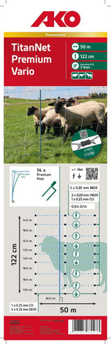 Ako producten schapennettitan premium vario 122 cm x 50m dubbele pen 1