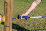 Ako producten poortgreep premium rvs blauw met veerbegrenzer