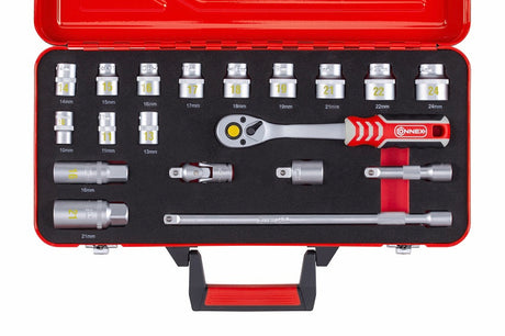 Connex producten dopsleutelset profi 3 8 19 delig