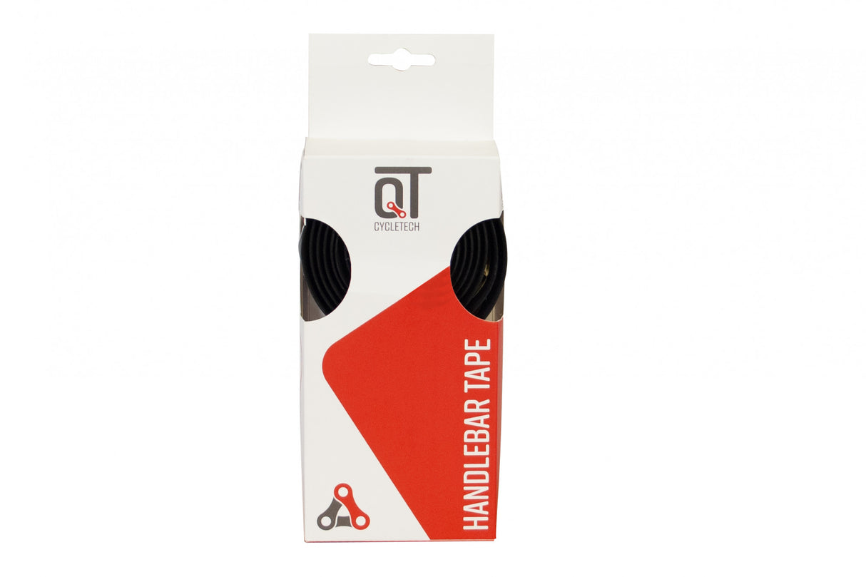 Qtcycletech qt cycle tech set stuurlint kurk zwart blister 0502055