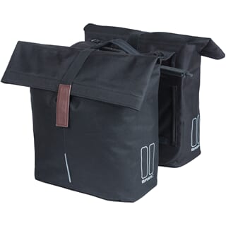 Basil tas city dubbel mik zwart | 28-32l