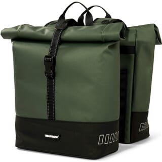 Urbanproof urban proof rolltop dubbeltas 38l groen recycled