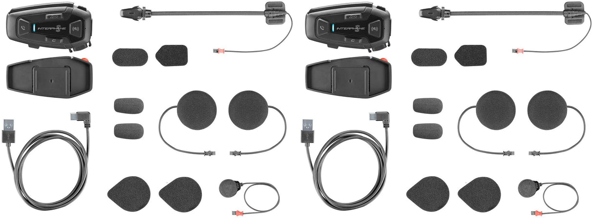 Interphone helm communicatie systeem u-com 8 r com. system helmet u-com8r doublekit