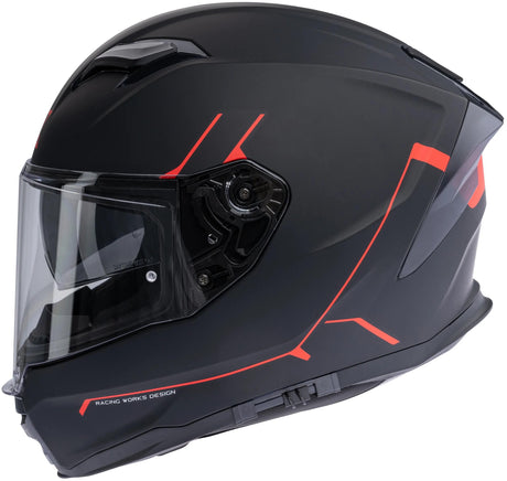 Spec-x integralhelm sx-82.03 r2 stinger helmet sx-82.03 r2 black matt red xxl pin re