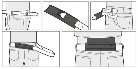 Oxford jacket verbindingsriem belt fastener black