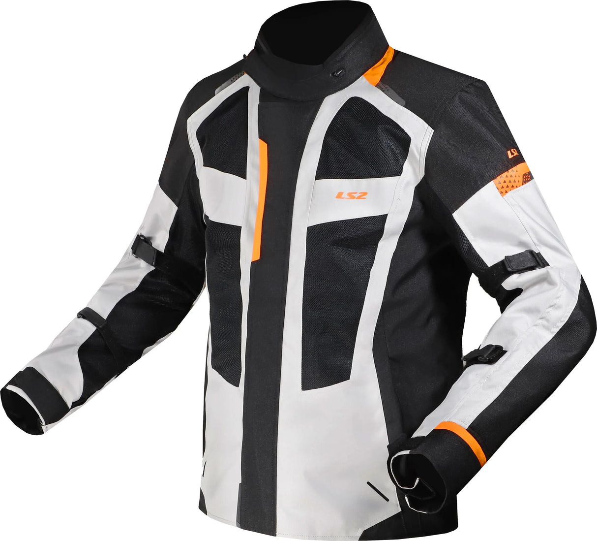 Ls2 jas scout jacket scout man black gray orange xxl