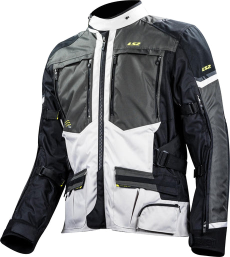 Ls2 jas norway jacket norway man black grey yellow m