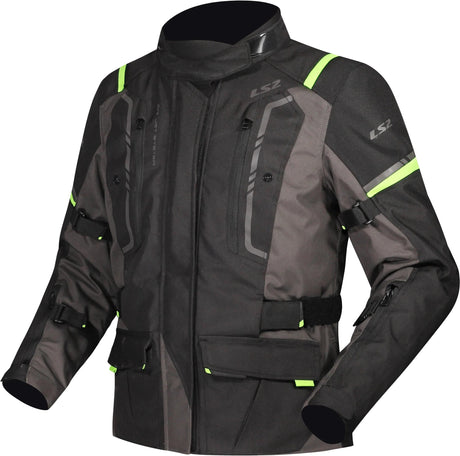 Ls2 jacke narvik jacket narvik ladies black grey neon yellow s