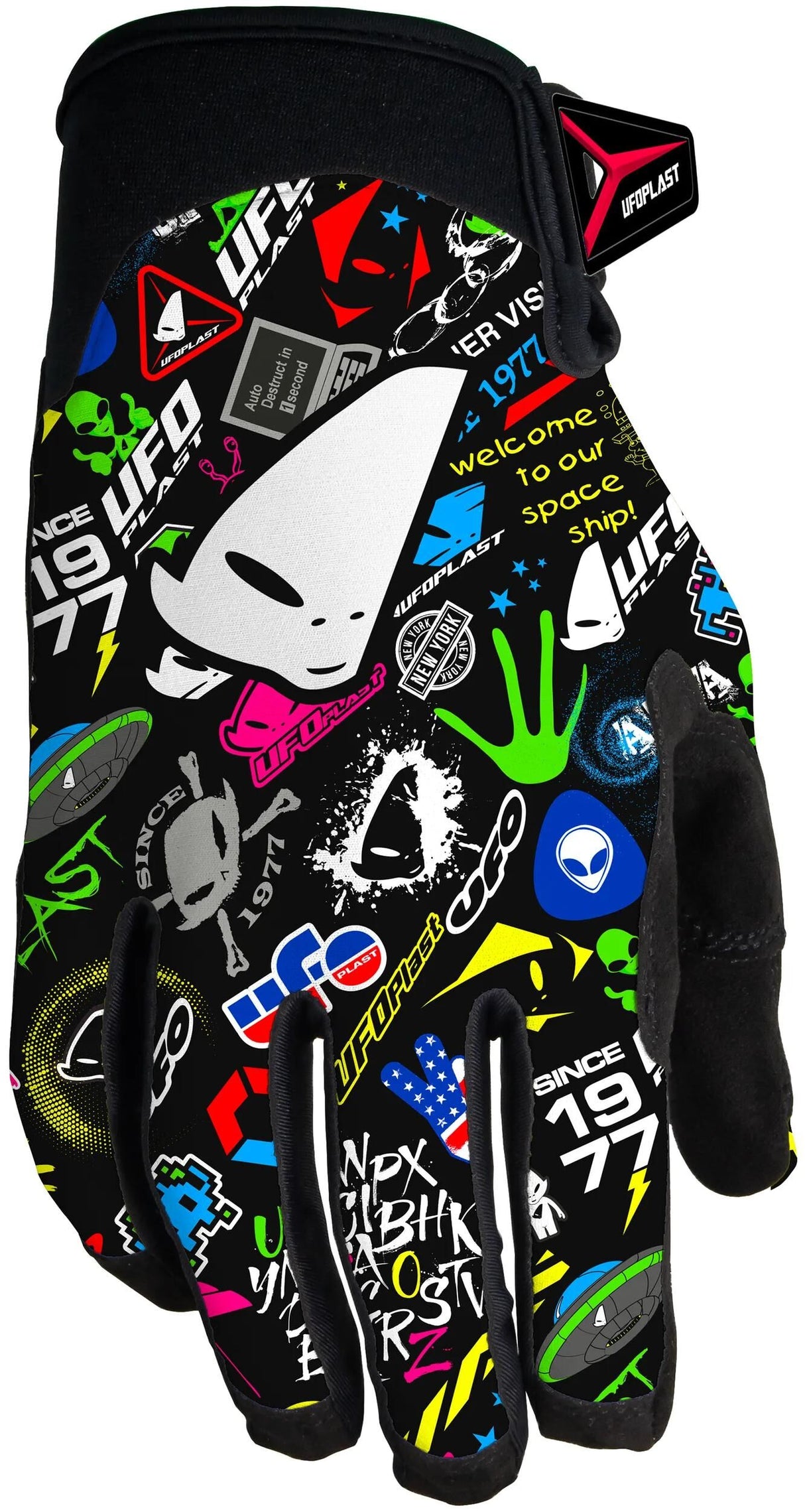 Ufo plast crosshandschuh skyline kids children gloves ufo skyline graphic gr. l