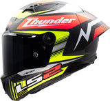Ls2 integralhelm ff805 thunder carbon gp aero replica black helmet ff805 thunder gp aero replica sw. gr. l