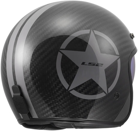 Ls2 jethelm of601 bob ii carbon star helmet of601 bob ii carbon star gray gr. m