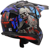 Ls2 crosshelm mx708 fast ii zombie helmet mx708 fast ii zombie black red blue gr.