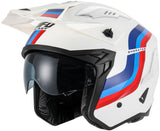 Ufo plast jethelm sheratan helmet sheratan s white red blue