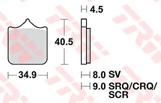Trw remblokken mcb 829 brake pads sinter mcb 829 scr
