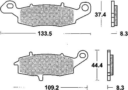 Trw remblokken mcb 681 brake pads sinter mcb 681 sv
