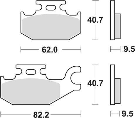 Trw remblokken mcb 724 brake pads sinter mcb 724 si