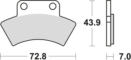 Trw remblokken mcb 668 brake pads sinter mcb 668 si