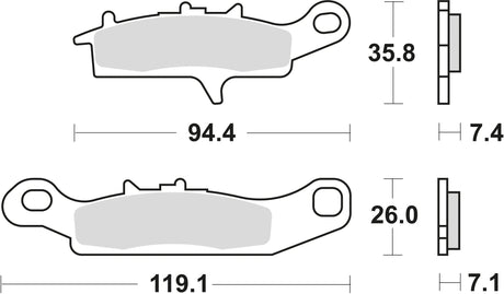 Trw remblokken mcb 757 brake pads sinter mcb 757 si