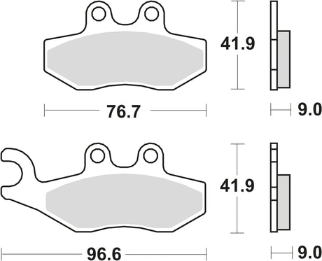 Trw remblokken mcb 744 brake pads organ. mcb 744