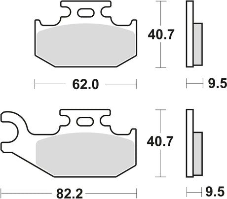Trw remblokken mcb 723 brake pads sinter mcb 723 si