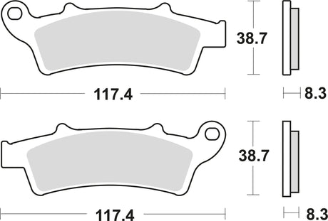 Trw remblokken mcb 726 brake pads organ. mcb 726
