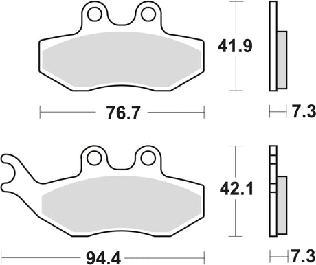 Trw remblokken mcb 734 brake pads organ. mcb 734
