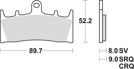 Trw remblokken mcb 659 brake pads sinter mcb 659 sv
