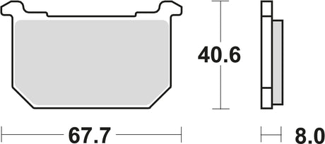 Trw remblokken mcb 515 brake pads organ. mcb 515