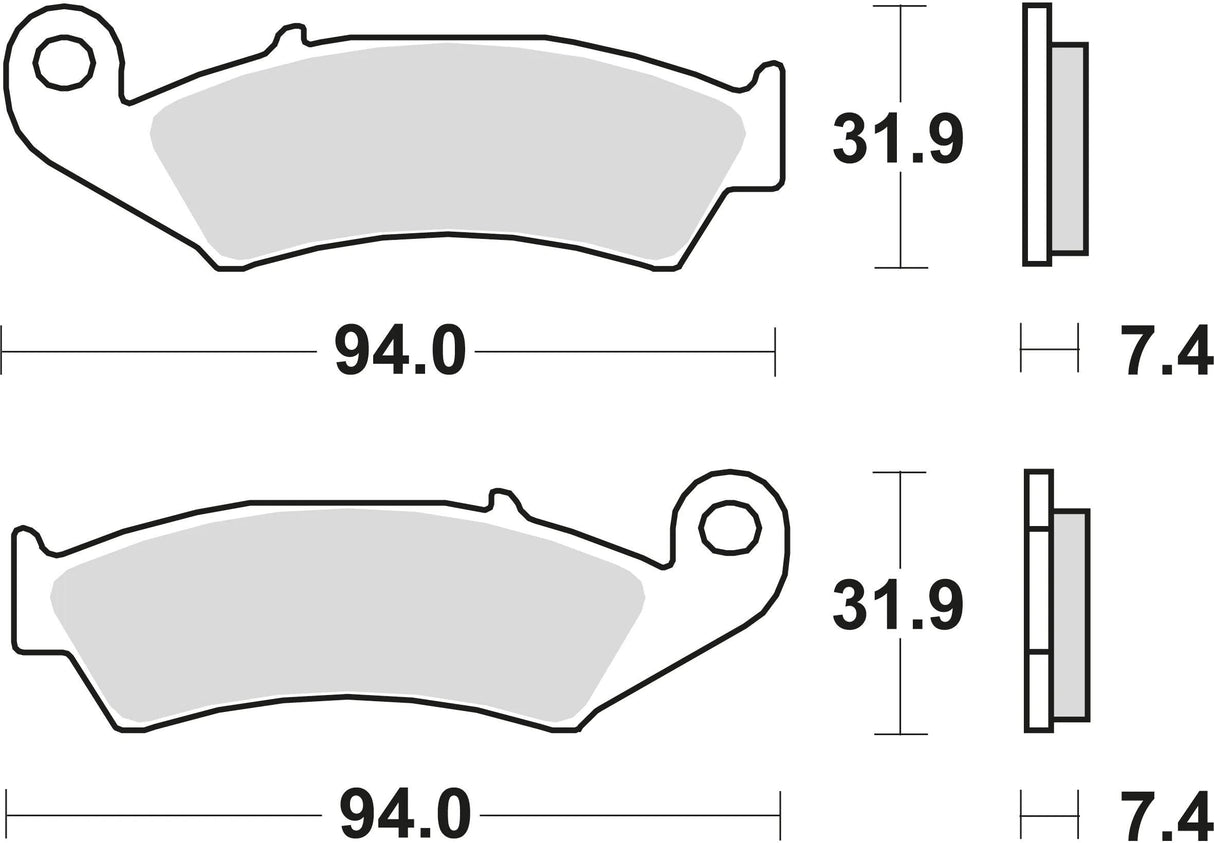 Trw remblokken mcb 574 brake pads organ. mcb 574