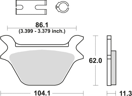 Trw remblokken mcb 583 brake pads organ. mcb 583