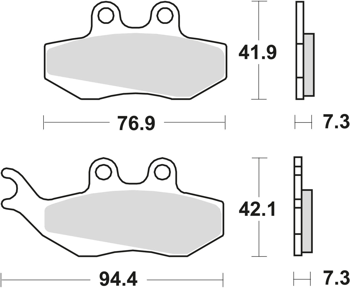 Trw remblokken mcb 664 brake pads organ. mcb 664