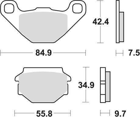 Trw remblokken mcb 657 brake pads organ. mcb 657