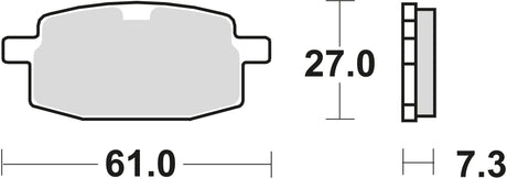 Trw remblokken mcb 590 brake pads organ. mcb 590