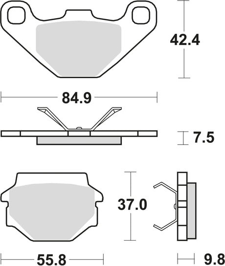 Trw remblokken mcb 667 brake pads sinter mcb 667 si