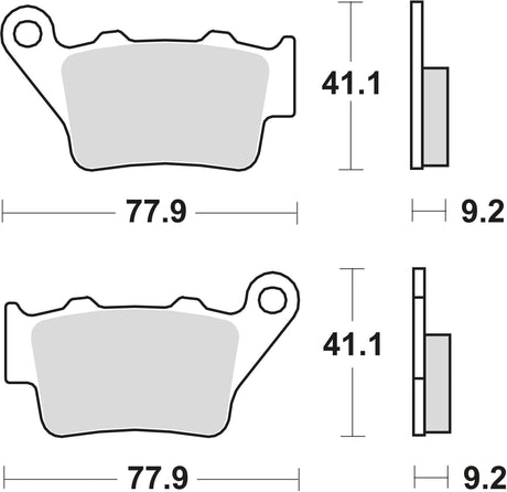 Trw remblokken mcb 672 brake pads sinter mcb 672 si