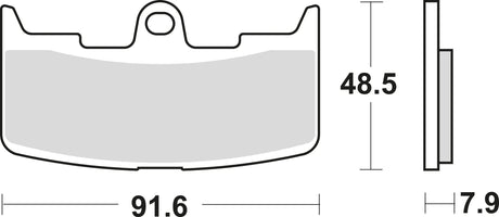 Trw remblokken mcb 747 brake pads sinter mcb 747 sv