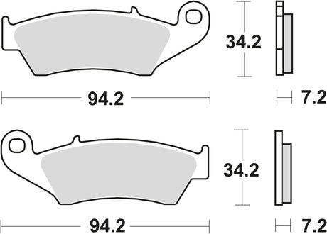 Trw remblokken mcb 669 brake pads sinter mcb 669 si