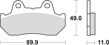 Trw remblokken mcb 512 brake pads sinter mcb 512 sh