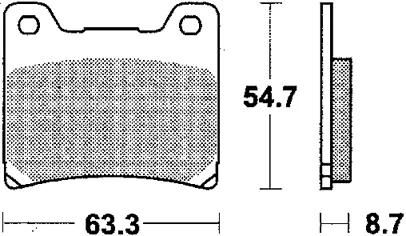 Trw remblokken mcb 530 brake pads sinter mcb 530 sv