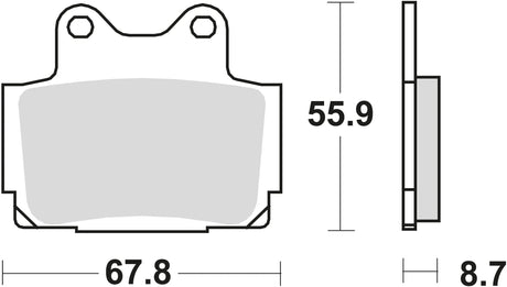 Trw remblokken mcb 541 brake pads sinter mcb 541 sh