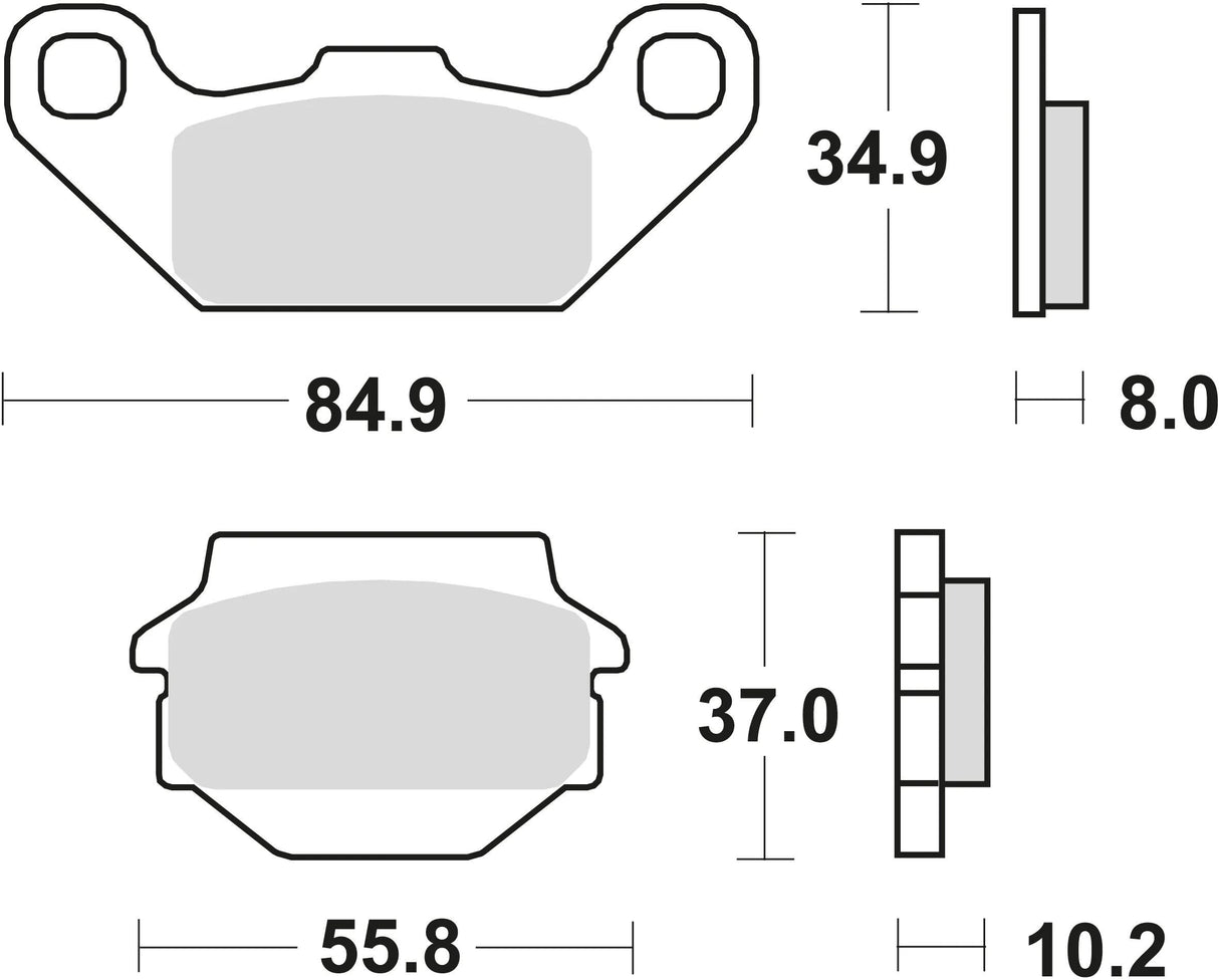 Trw remblokken mcb 560 brake pads organ. mcb 560