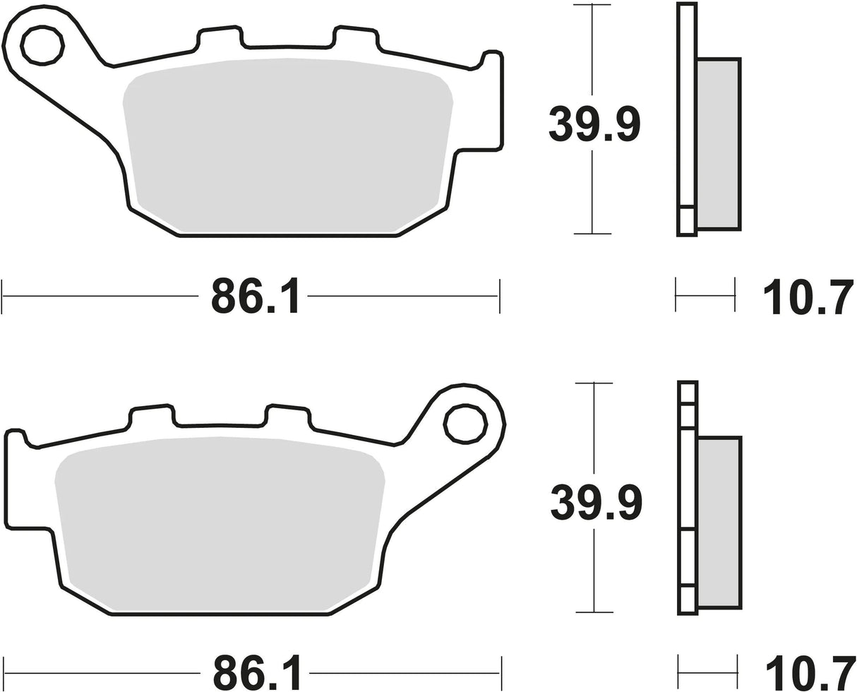 Trw remblokken mcb 585 brake pads sinter mcb 585 sh